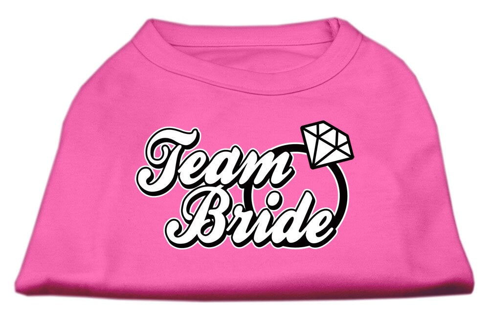 Pet Dog & Cat Shirt Screen Printed, "Team Bride"