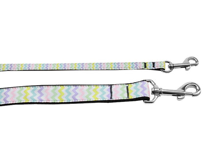 Pet Dog & Cat Nylon Collar or Leash, "Spring Chevron"