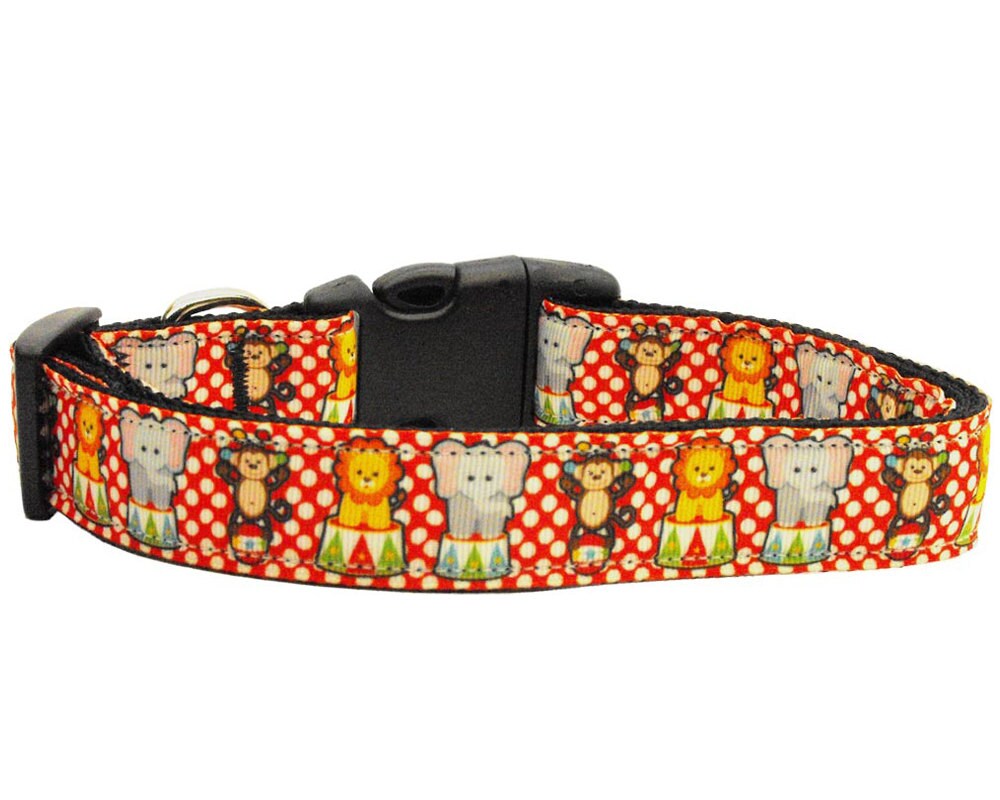 Pet Dog & Cat Nylon Collar or Leash, "Circus Smirkus"