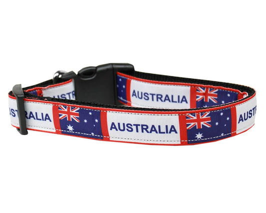 Pet Dog & Cat Nylon Collar or Leash, "Australia Flag"