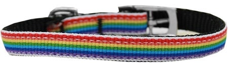 Pet Dog & Cat Nylon Collar or Leash, "Preppy Stripes"