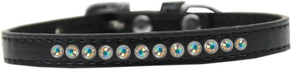 Dog, Puppy & Pet Fashion  Collar, "Aurora Borealis Crystal Rimsets"