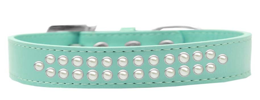 Dog, Puppy & Pet Fashion  Collar, "Two Row Pearl Rimsets"