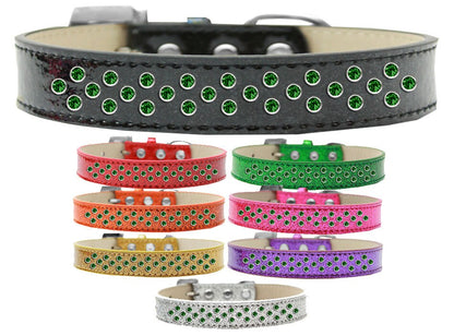 Dog, Puppy & Pet Ice Cream  Collar, "Emerald Green Crystal Rimsets Sprinkles"