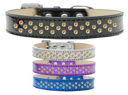 Dog, Puppy & Pet Ice Cream  Collar, "Yellow Crystal Rimsets Sprinkles"