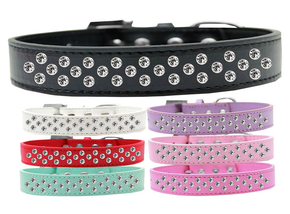 Dog, Puppy & Pet Fashion  Collar, "Clear Crystal Sprinkles"