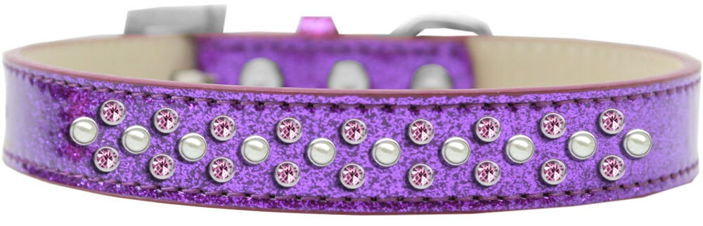 Dog, Puppy & Pet Ice Cream  Collar, "Pearl and Light Pink Crystal Rimsets Sprinkles"