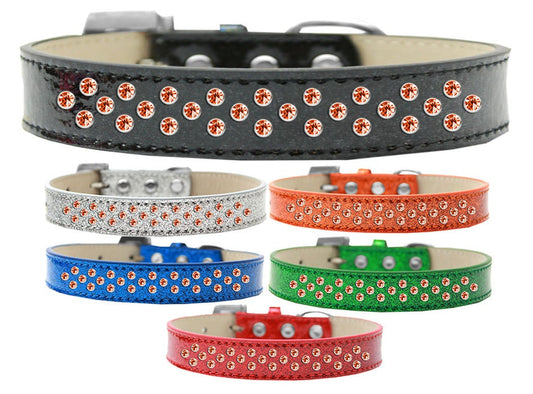 Dog, Puppy & Pet Ice Cream  Collar, "Orange Crystal Rimsets Sprinkles"