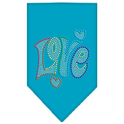 Pet and Dog Bandana Rhinestone, "Love"