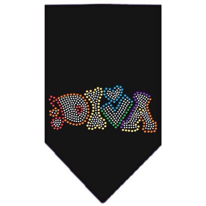 Pet and Dog Bandana Rhinestone, "Technicolor Diva"