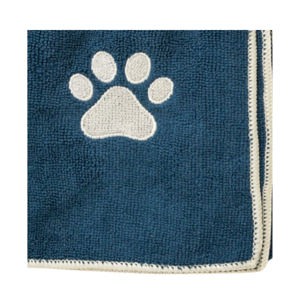 Country Living Large Marine Blue Microfiber Dog Bath Towel